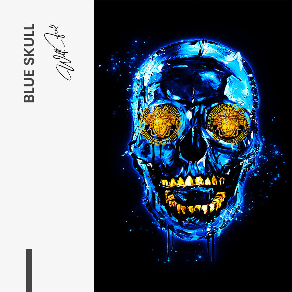 Blue Skull (Limited Edition) - Vidrio