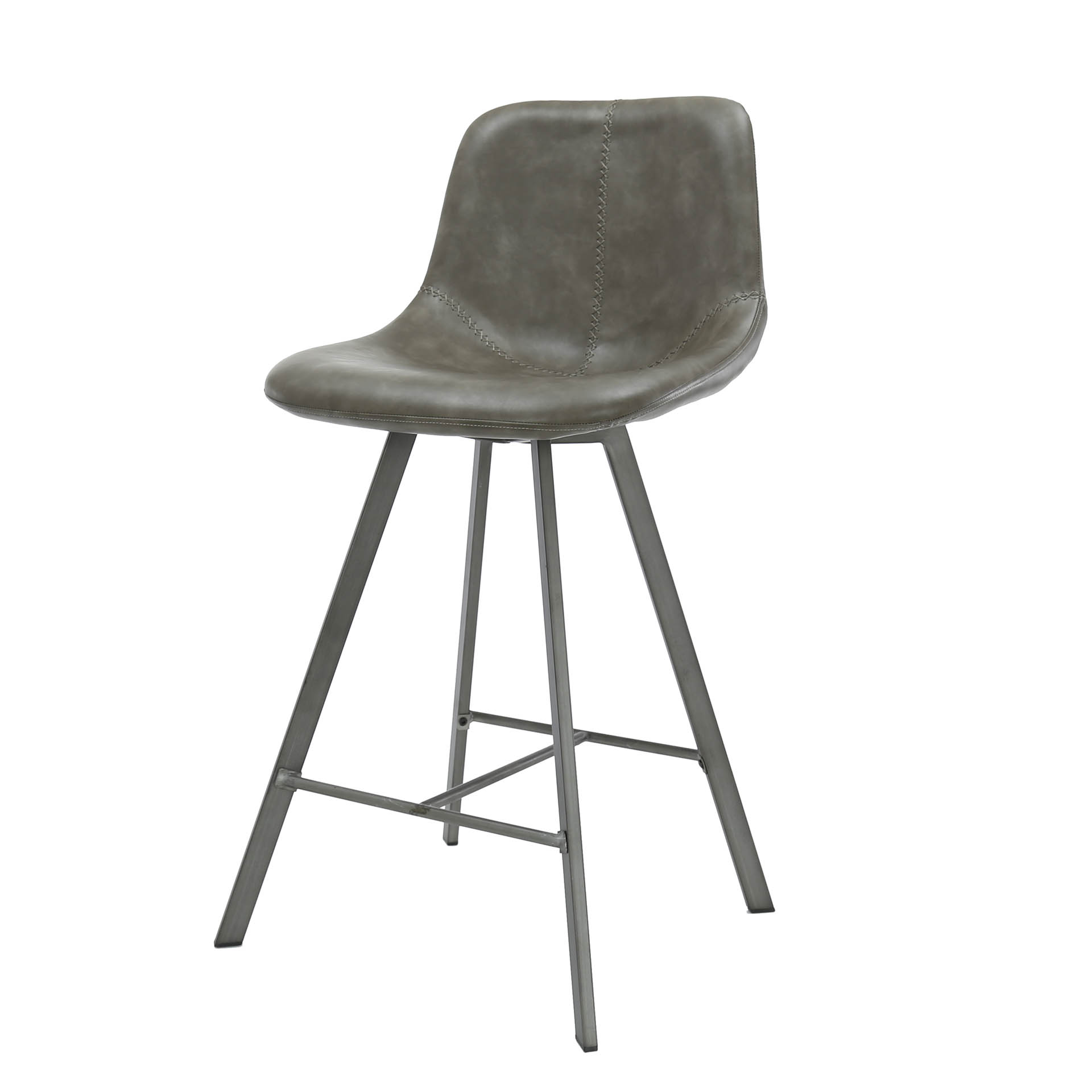 Silla de bar Zig-Zag - embalado por 4 - Saddle PU taupe
