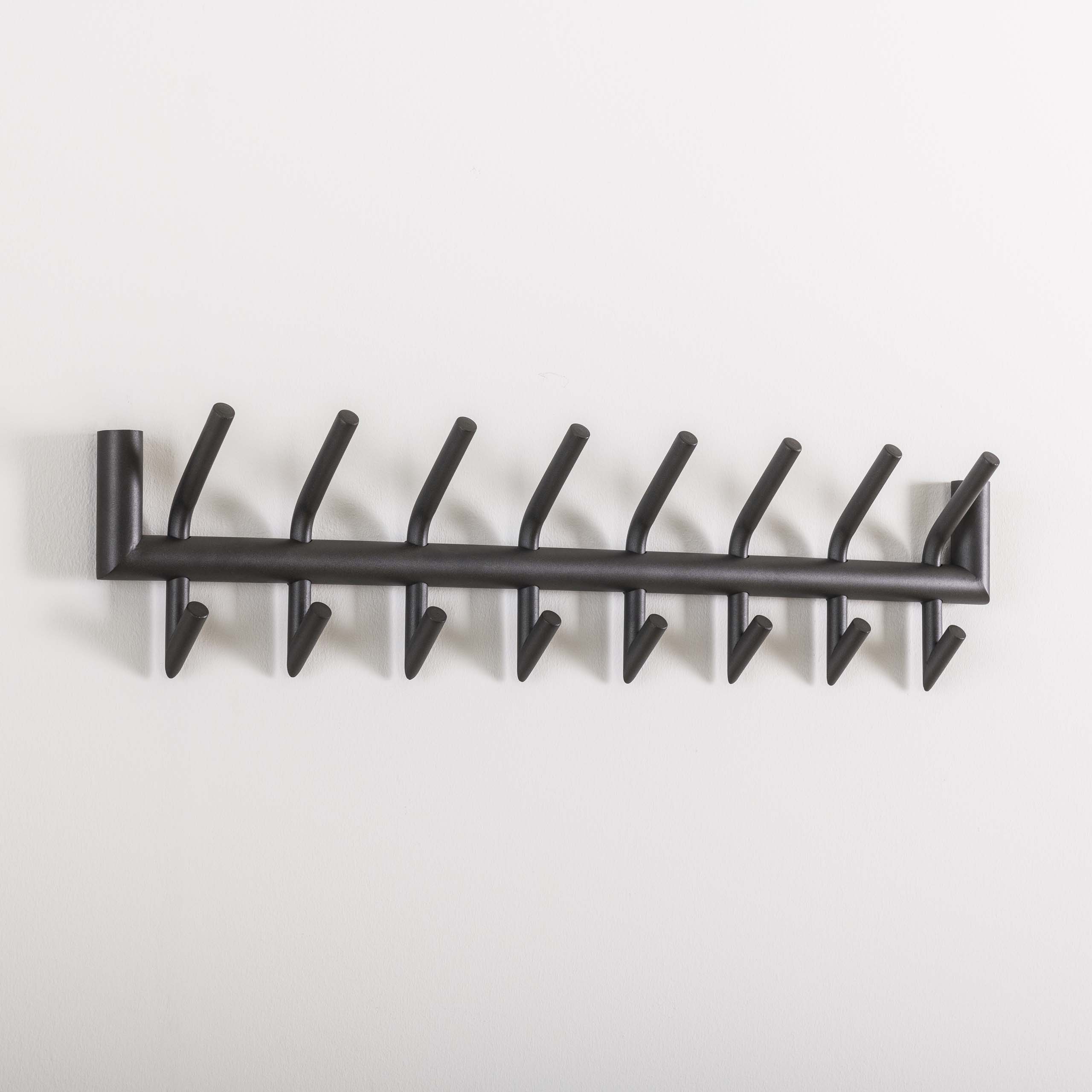 Armario ducha redondo angulado 2x8 / Gris oscuro Mate