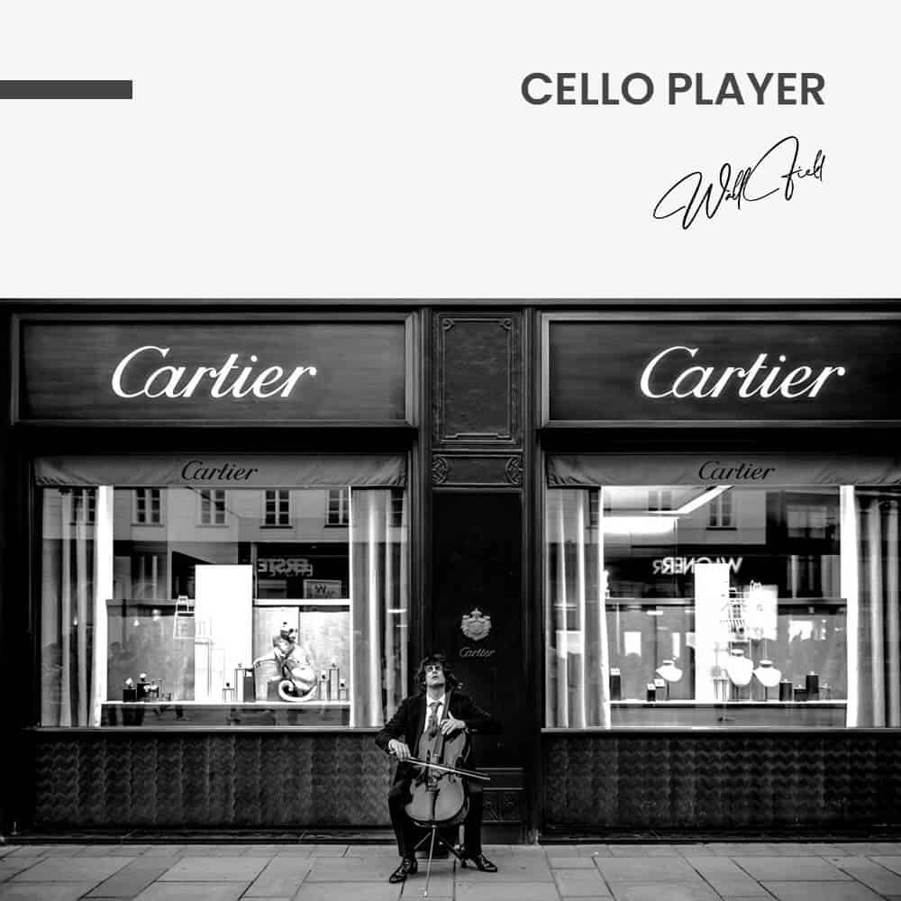 Cello Player - Vidrio