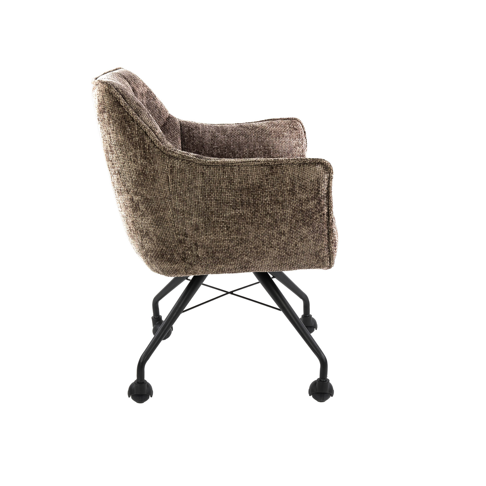 Sillón con ruedas Raster - embalado por 2 - Hoven champagne