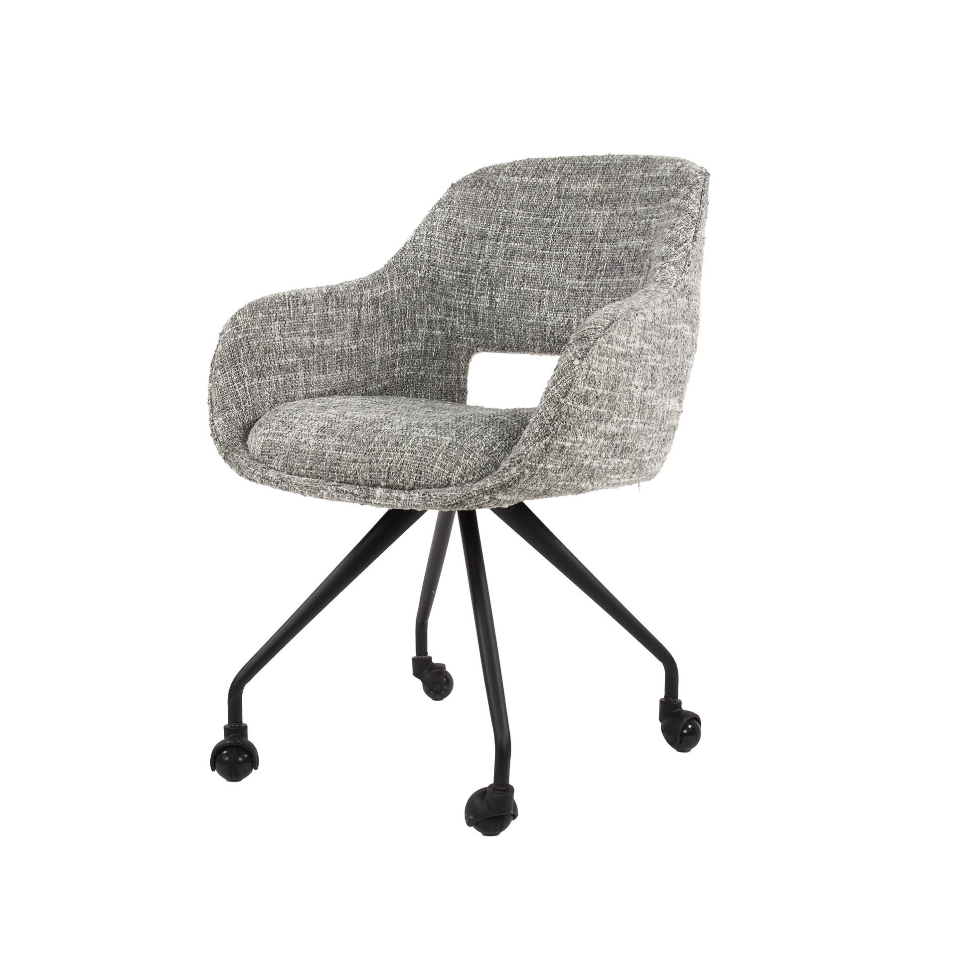 Sillón con ruedas de muelles VPE2 / Eagle gris acero