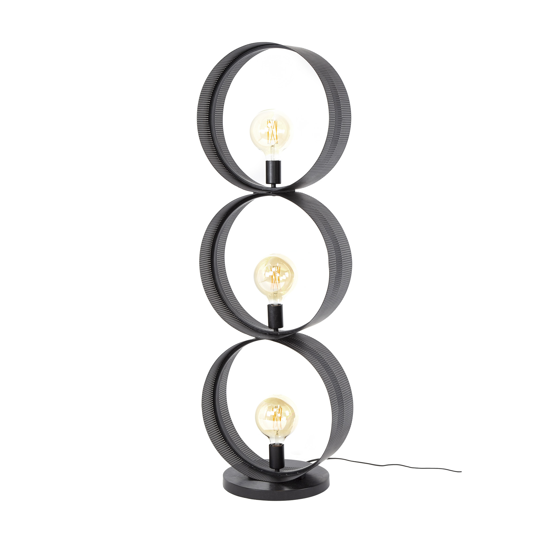 Floor lamp Ring Mesh 3-light - Charcoal