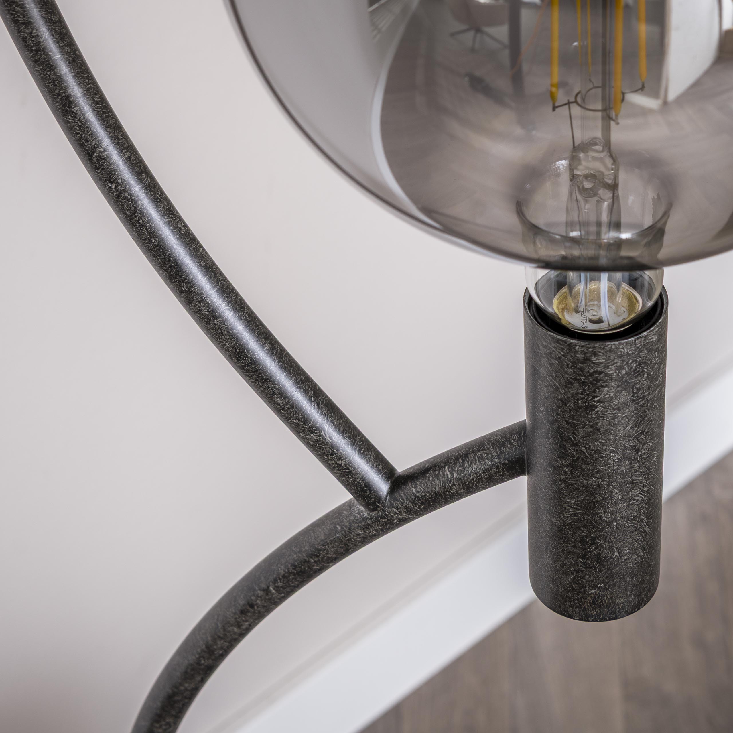 Lámpara de pie Arcus 3 luces - Negro ártico