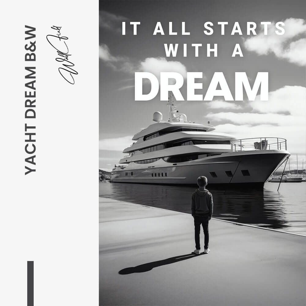 Yacht Dream B&W – Vidrio