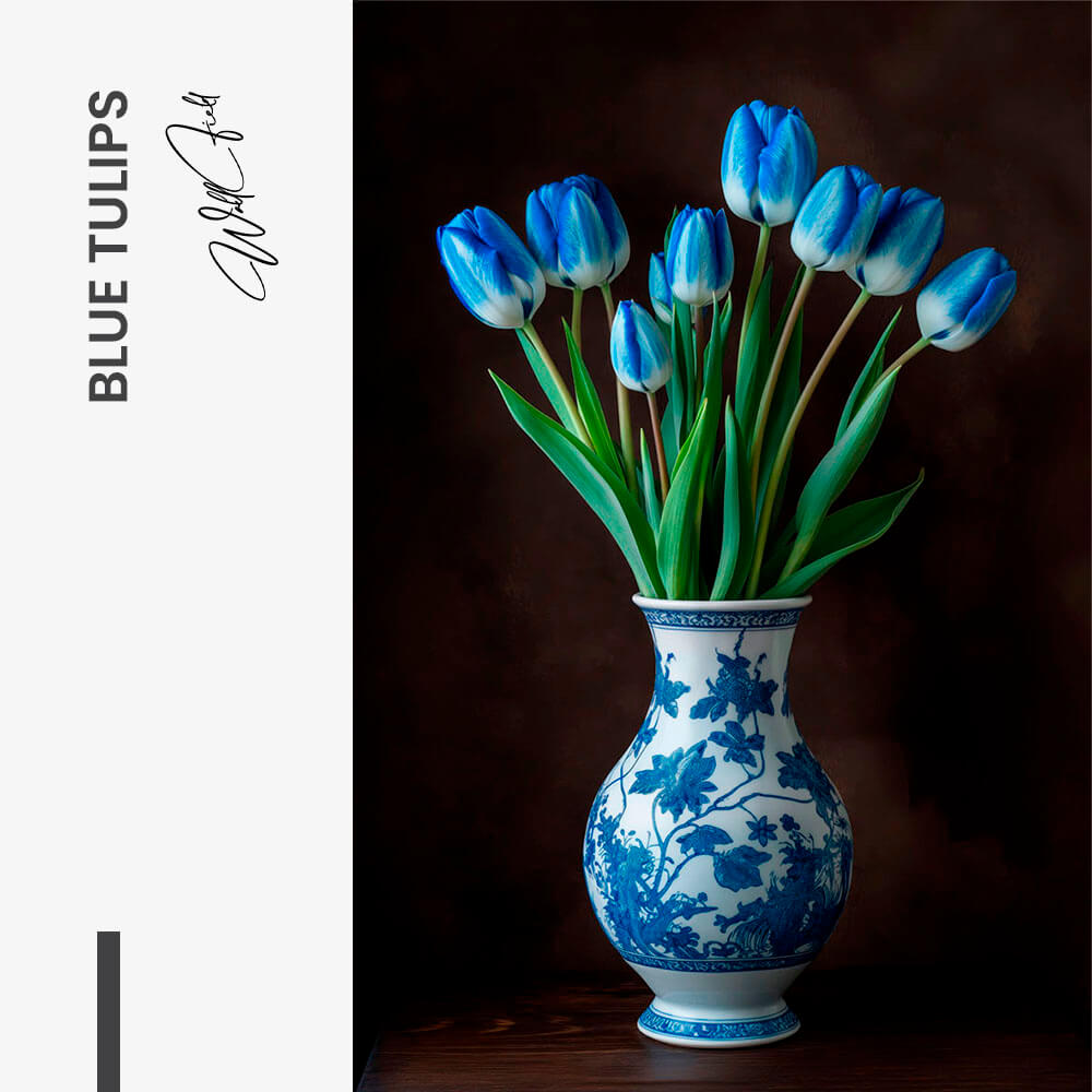 Blue Tulips – Vidrio