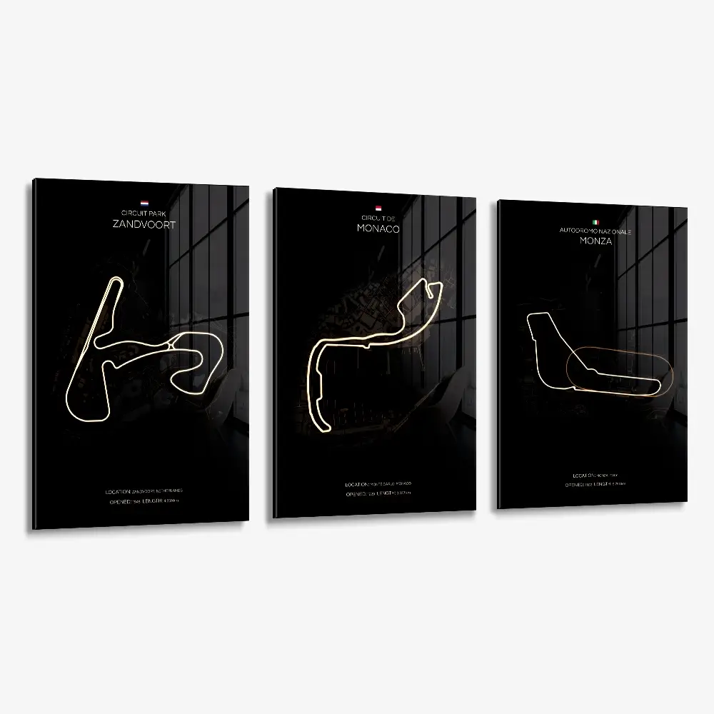 Bundle: "F1 Tracks" (3x) – Glass
