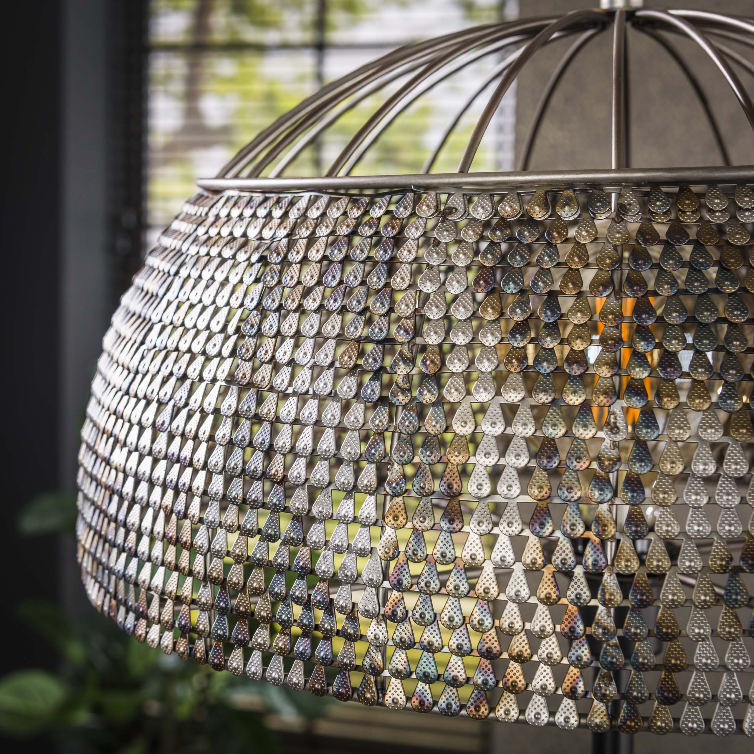 Lámpara de pie Ø50 armadura abierta/Negro marrón