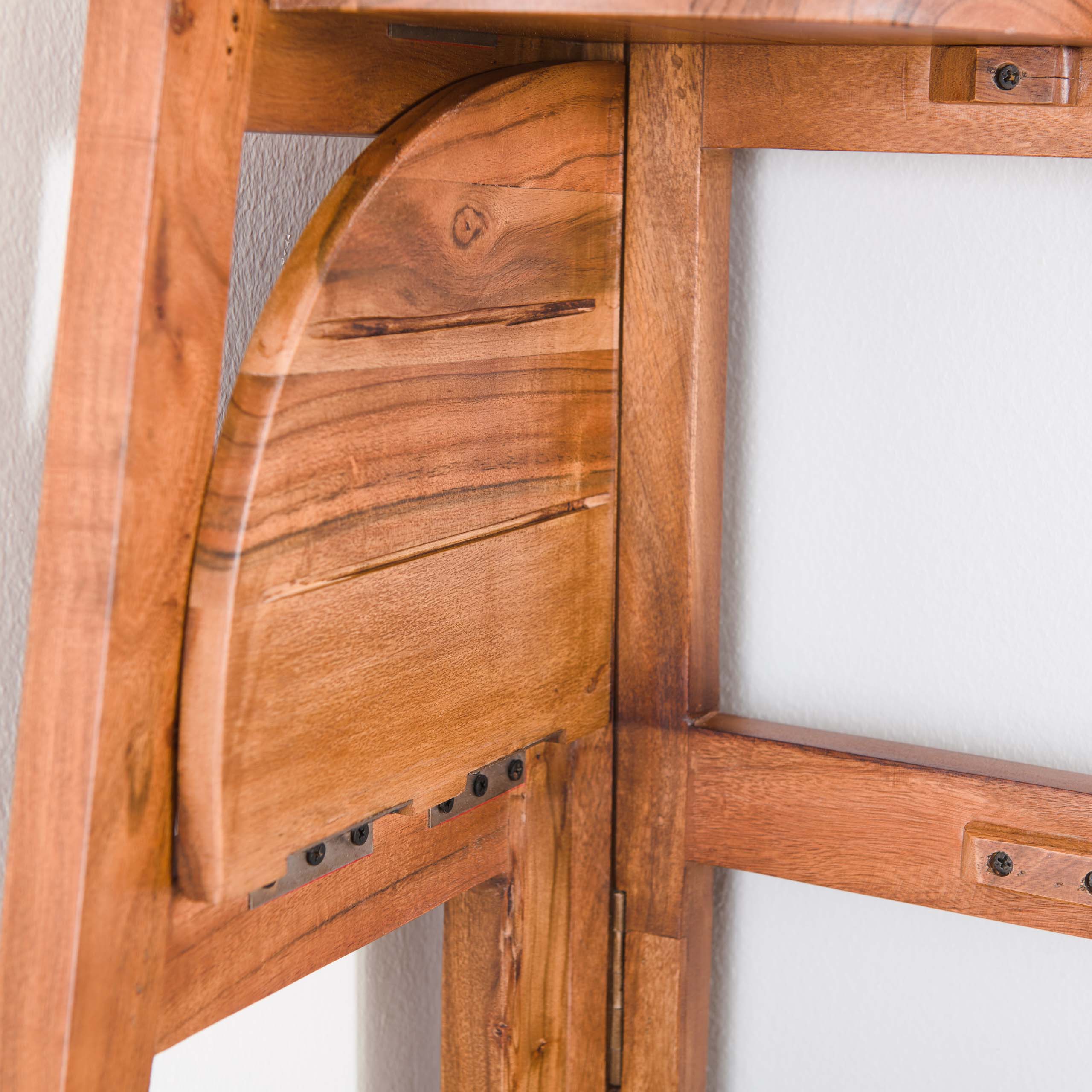 Ángulo de estante de esquina - Arena de acacia maciza