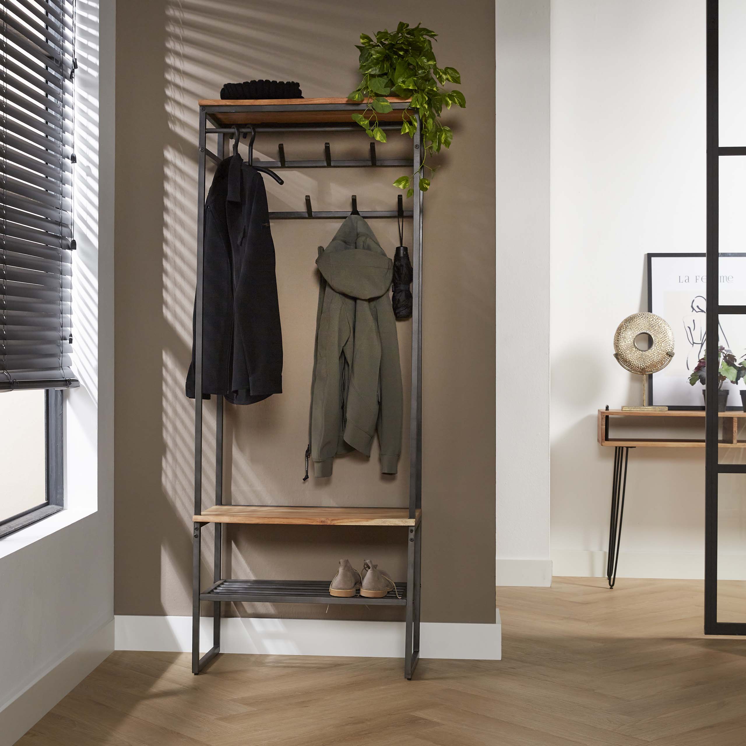 Borde de barra para mueble de armario / Acacia maciza natural