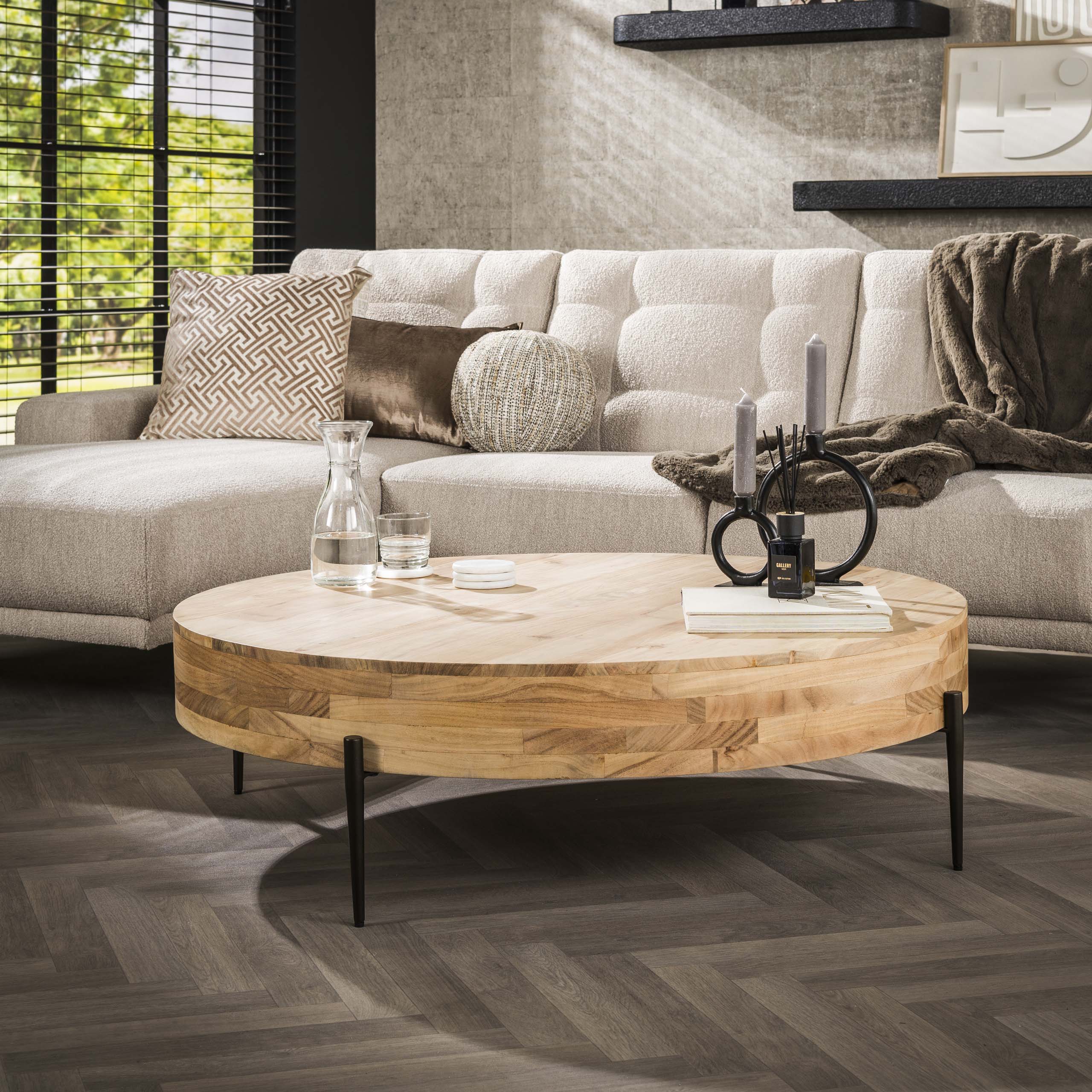 Mesa de centro Bulky Wood Ø120 - Acacia maciza