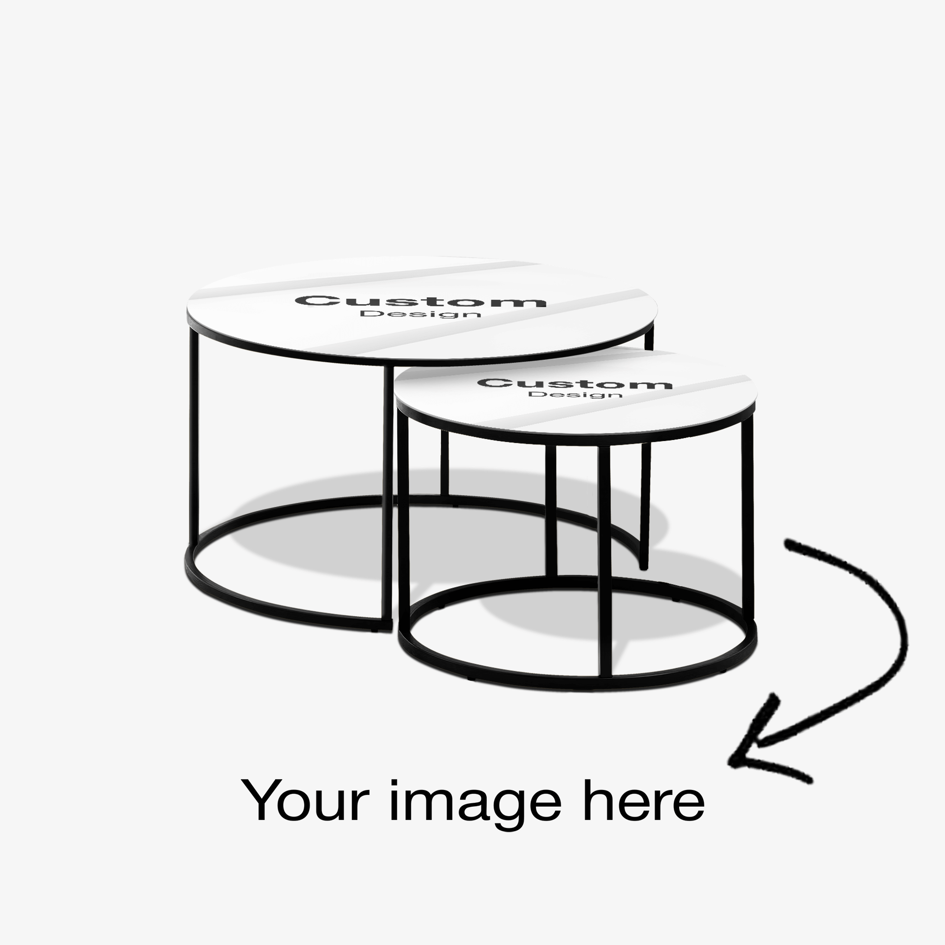 Mesa de centro Negro - A medida