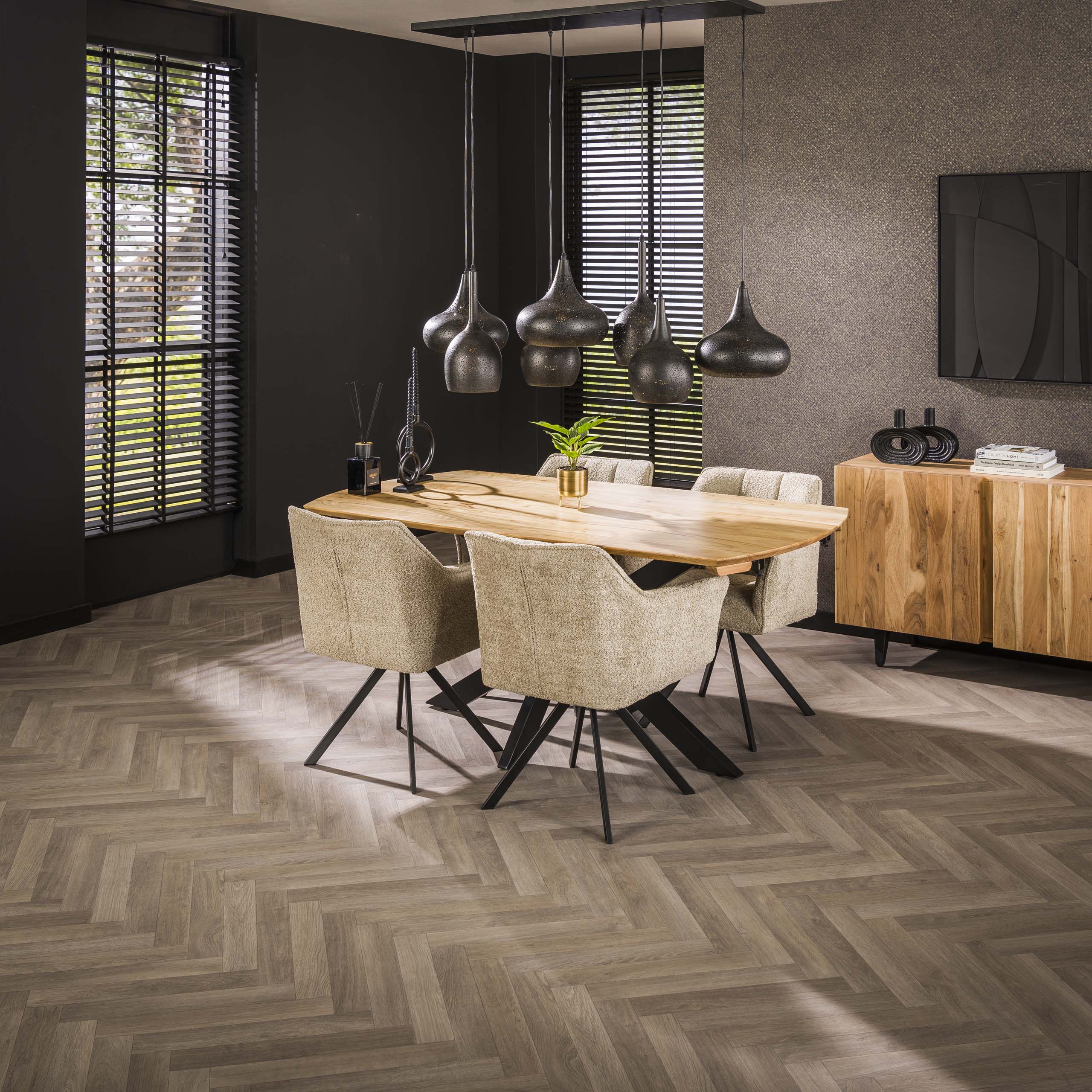 Mesa de comedor extensible 175/275 / Acacia maciza natural