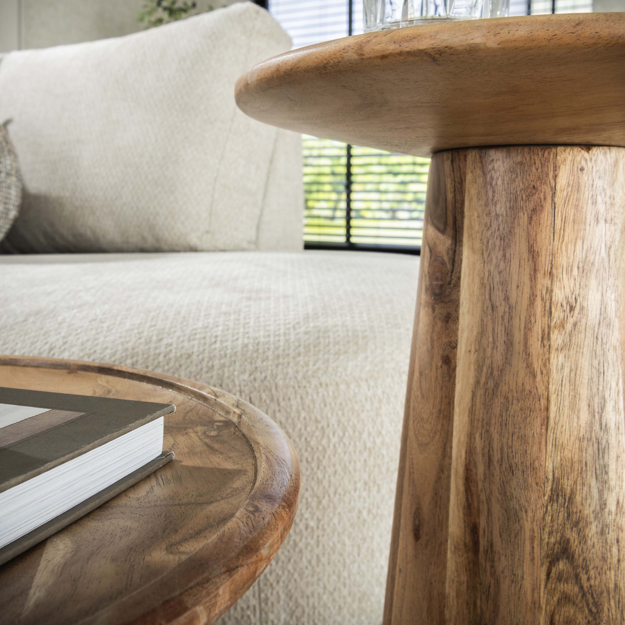 Mesa auxiliar Cone - juego de 2 - Acacia maciza