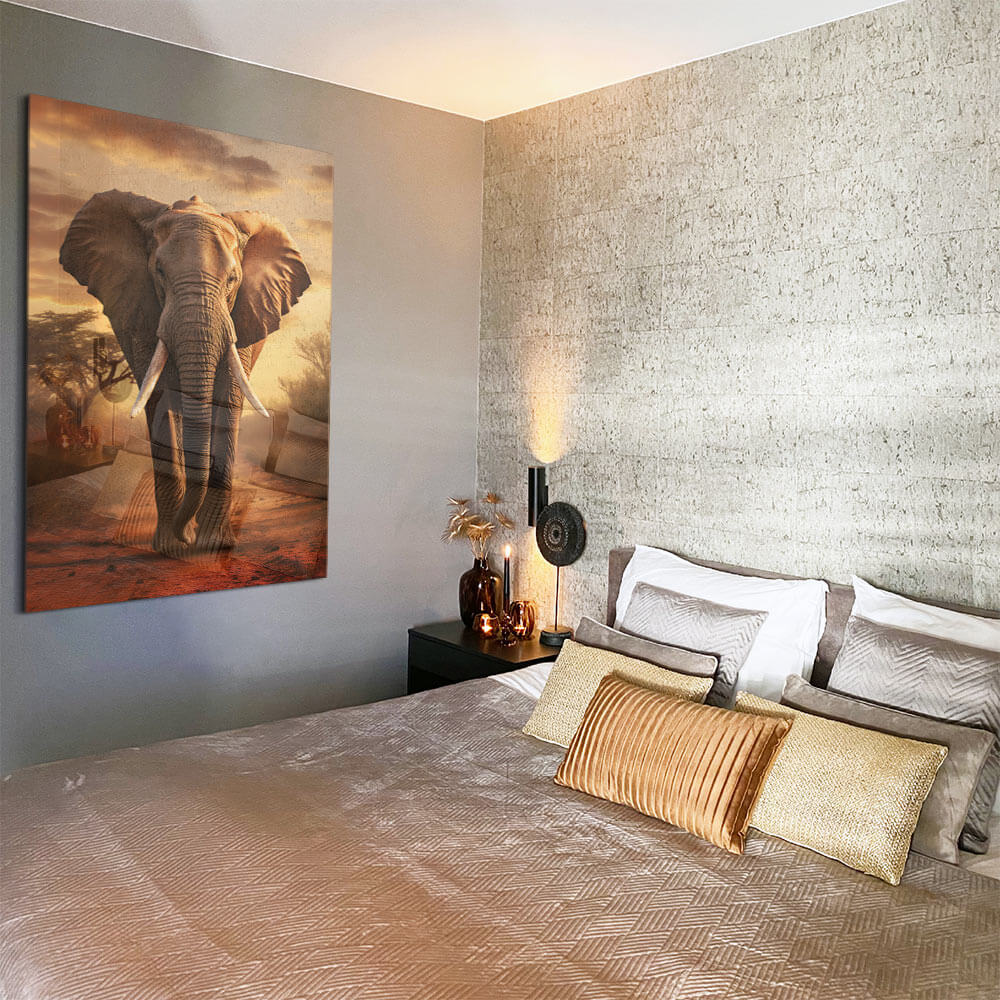 Elephant On The Road - Vidrio