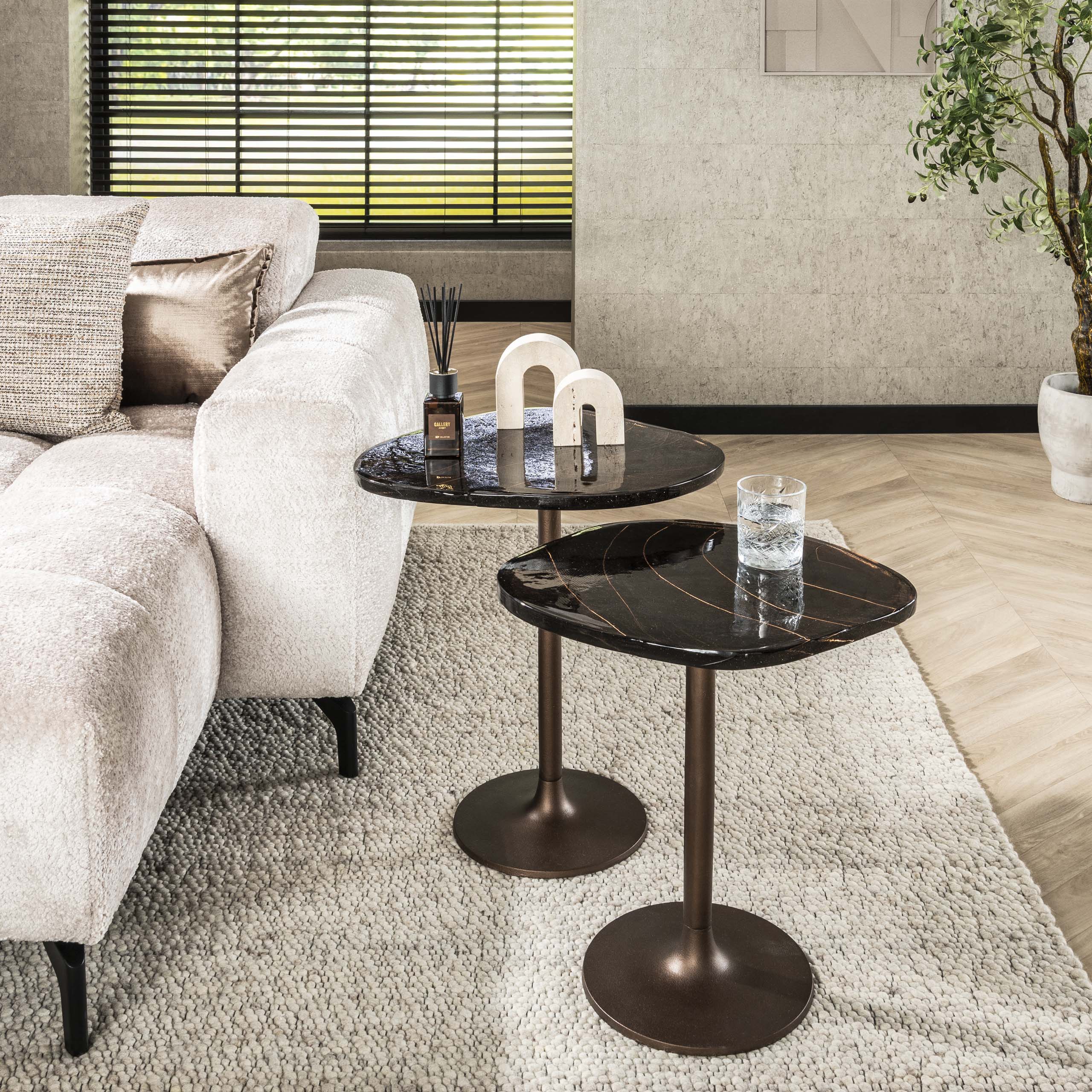 Mesa auxiliar Eclipse baja - Cobre antiguo