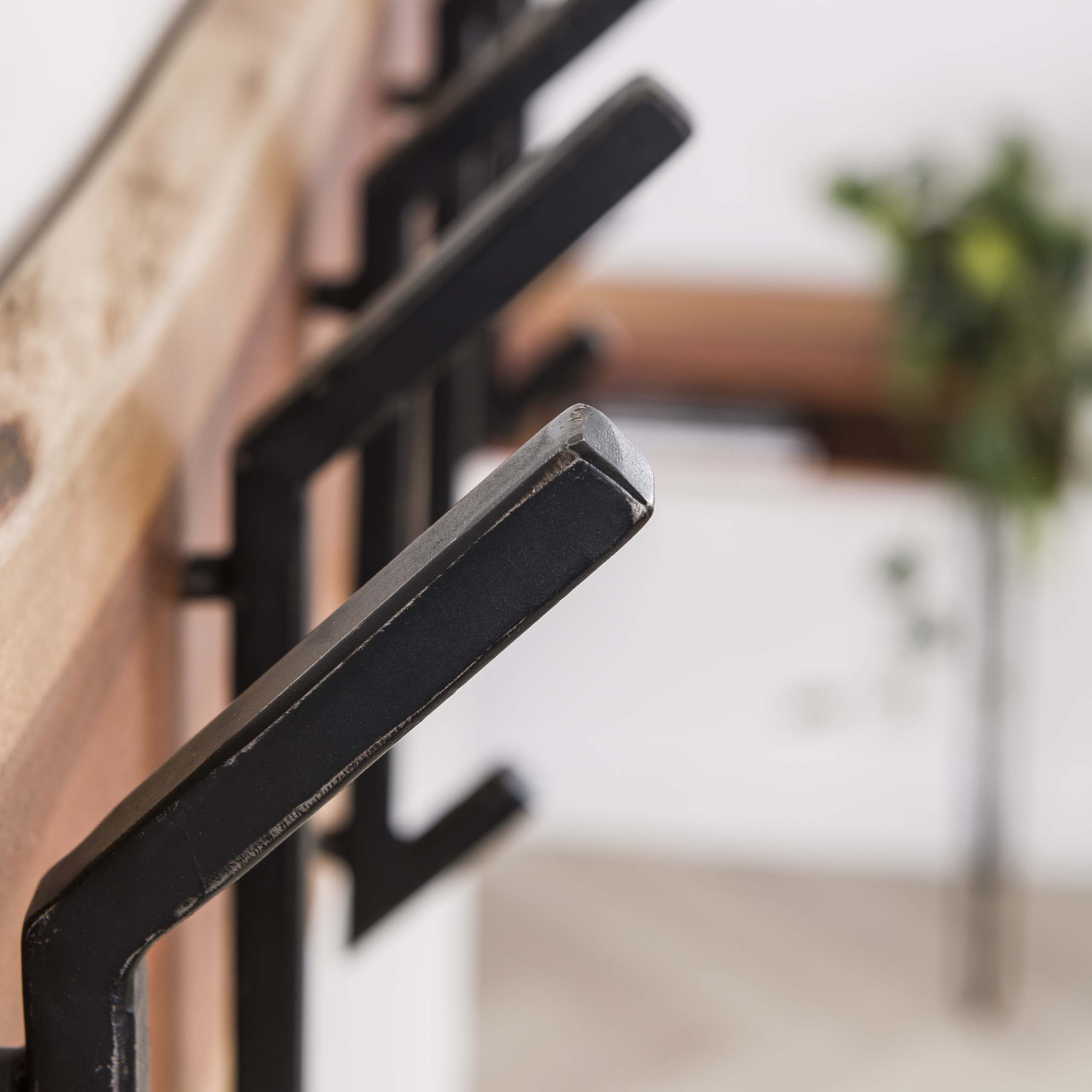 Perchero Edge 2x6 ganchos - Acacia maciza