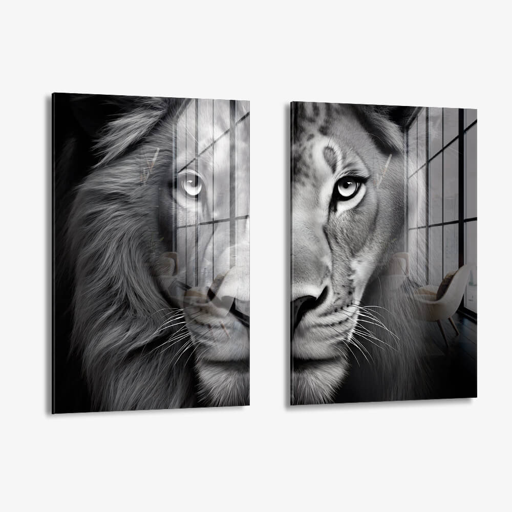Bundle: "Lion & Lioness II" (2x) – Vidrio