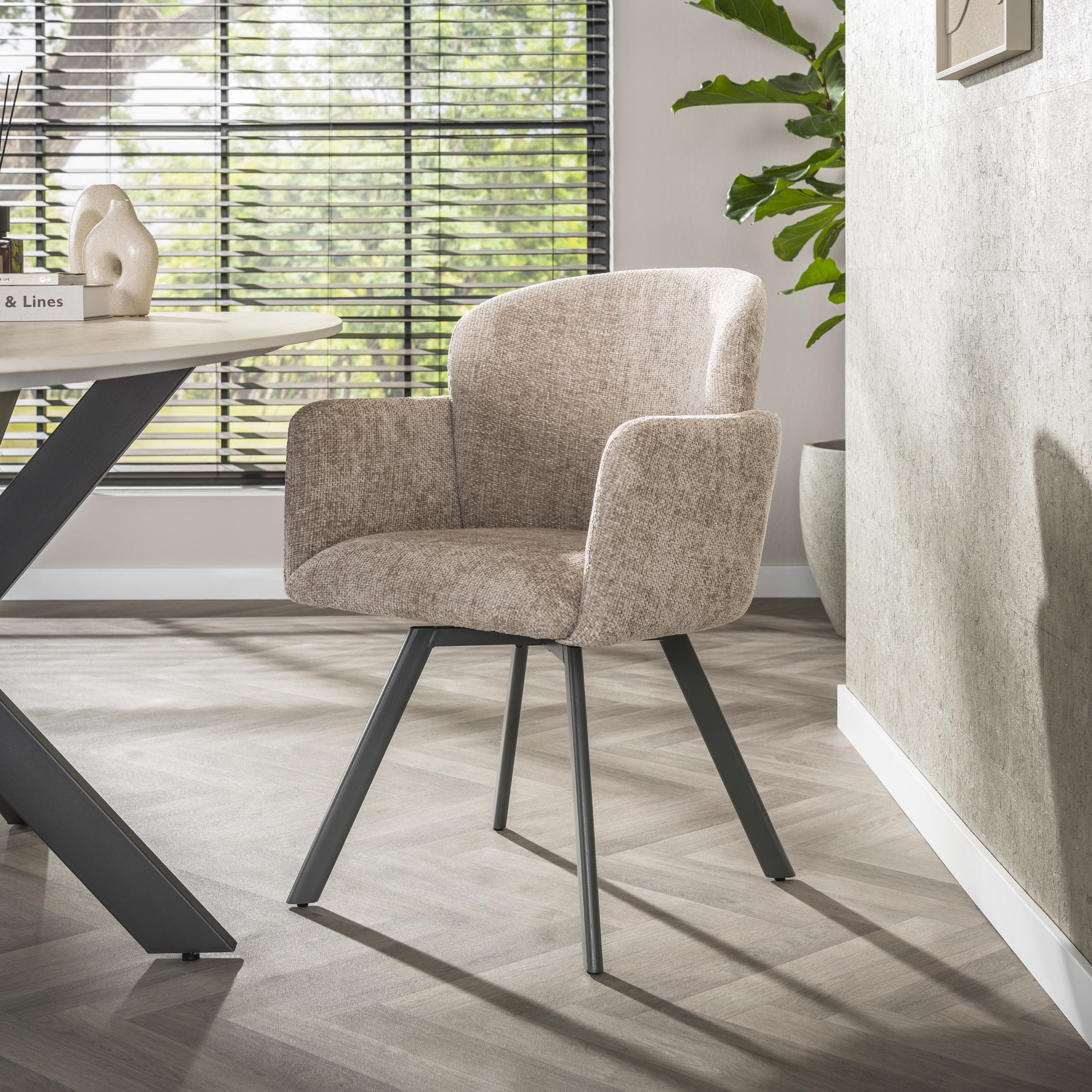 Armchair Embrace rotatable - set of 2 - Hoven sand