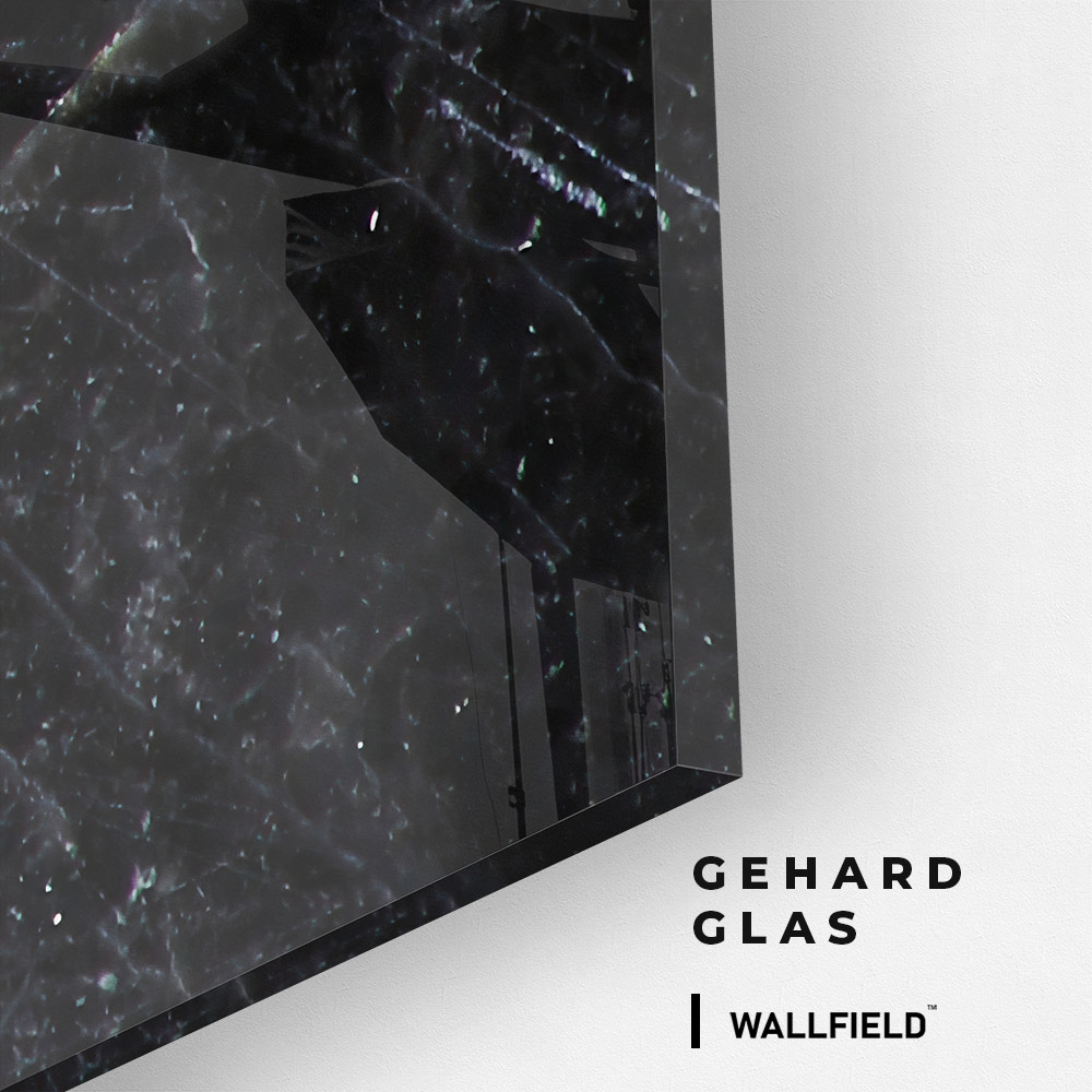 Black,  White & Gold Stone – Glass