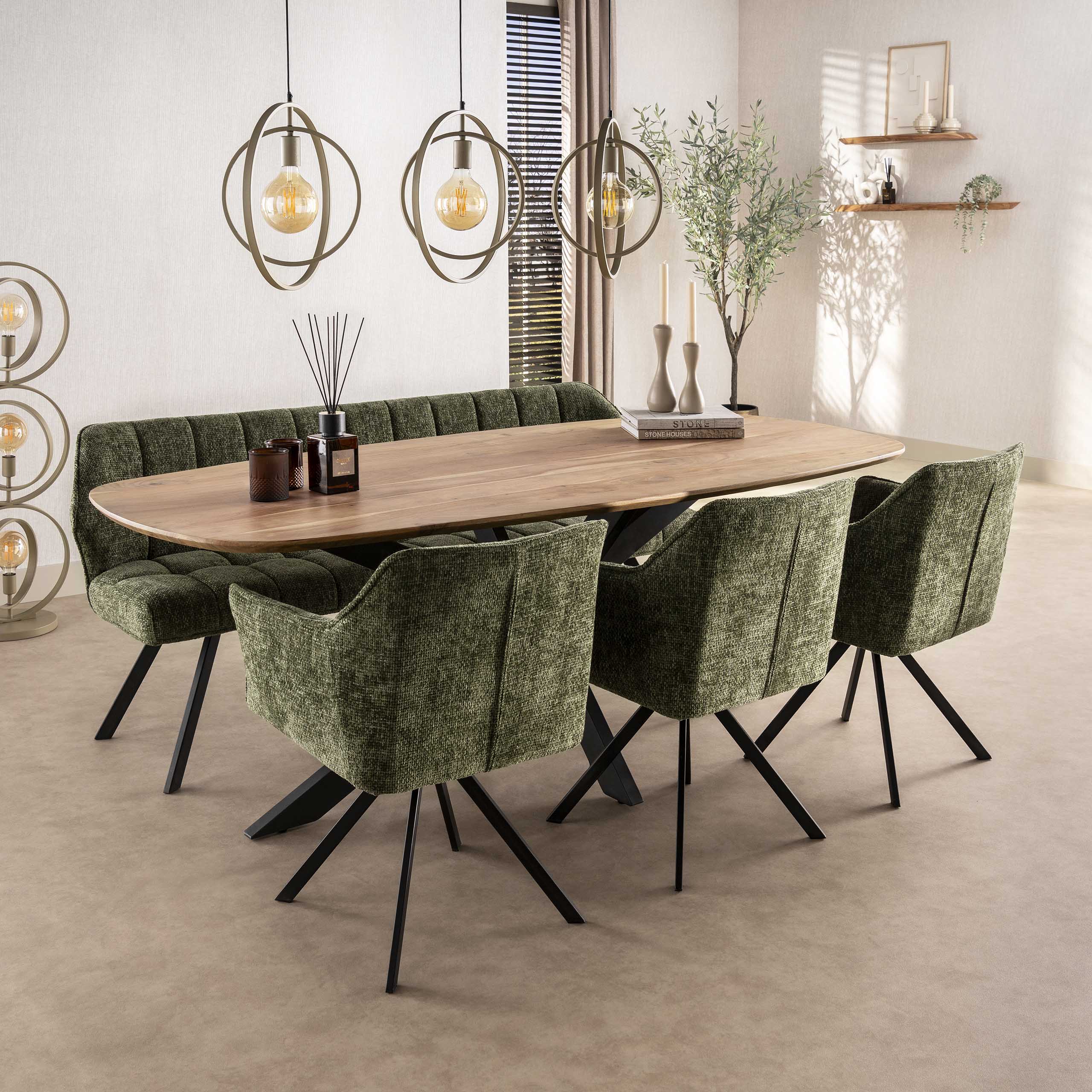 Sofá de comedor Raster - Hoven verde