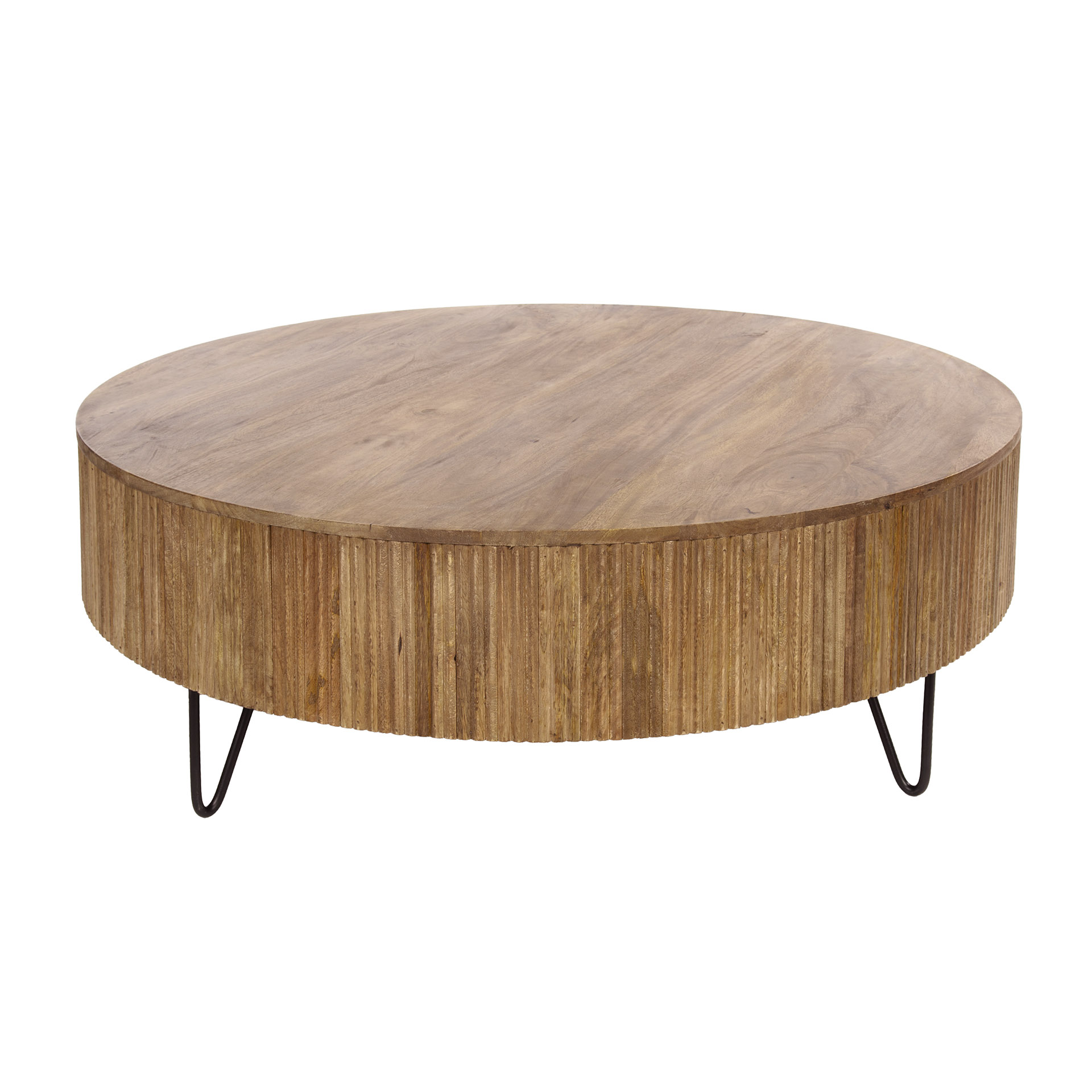Mesa de centro Wave Ø120 cm - Mango macizo arena