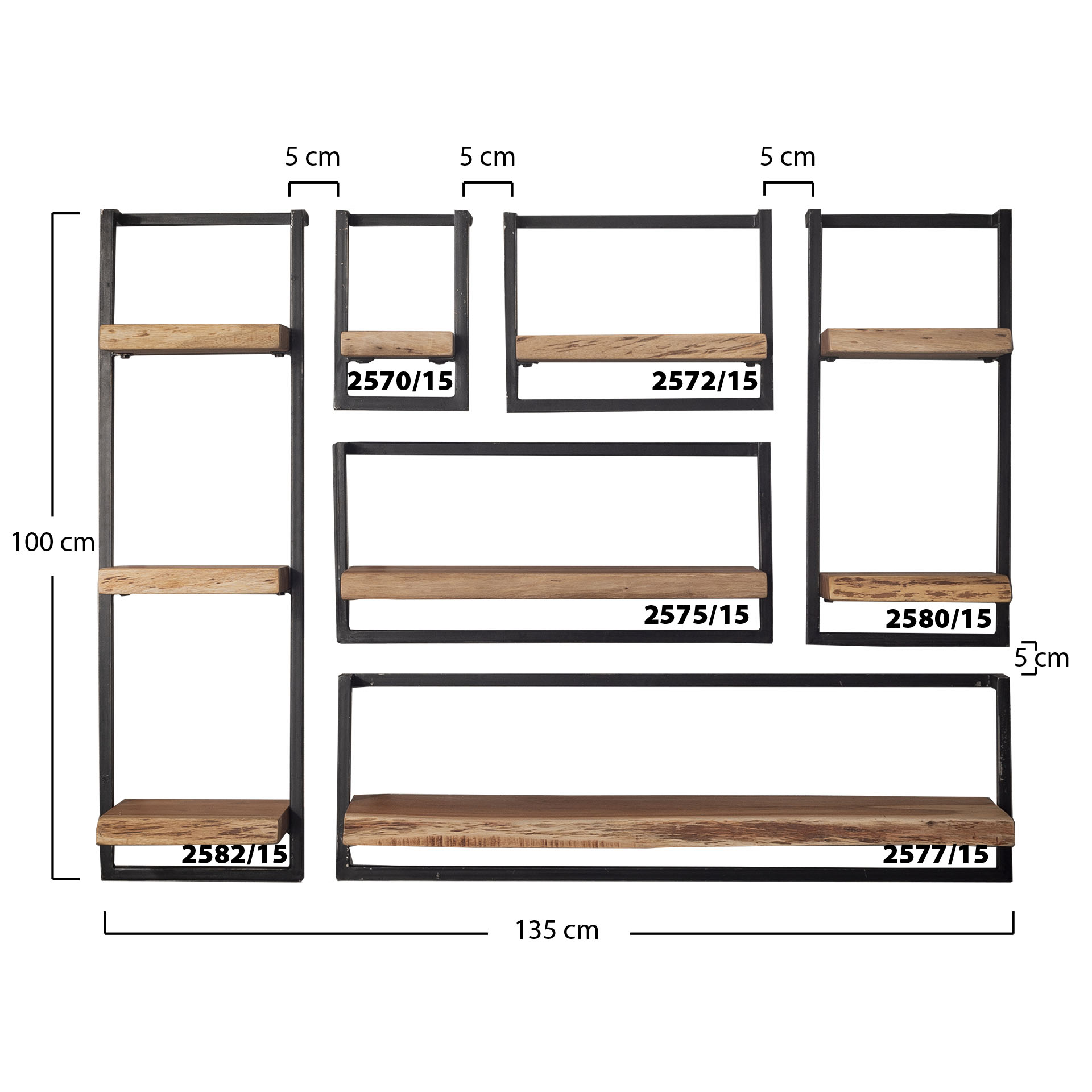 Estante de pared Rivé 65cm