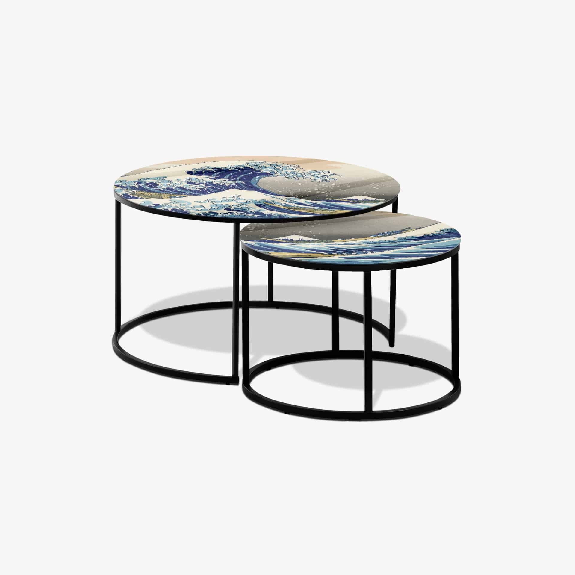 Mesa de centro Negra - Great Wave
