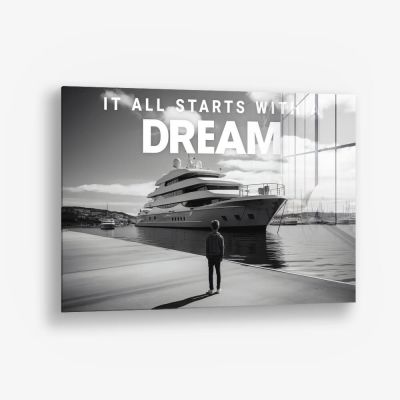 Yacht Dream B&W (HZ) – Vidrio
