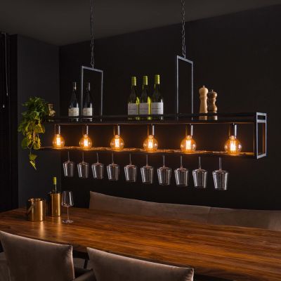 Lámpara colgante 6L decorar/Carbón