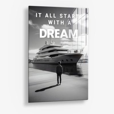 Yacht Dream B&W – Vidrio