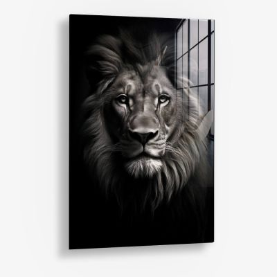 Lion Face – Vidrio