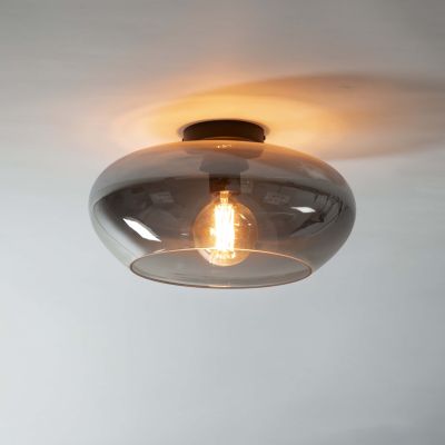Plafón eleva cristal / Cristal gris humo