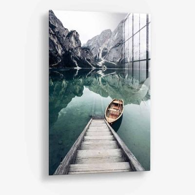 Boat At The Lake - Vidrio
