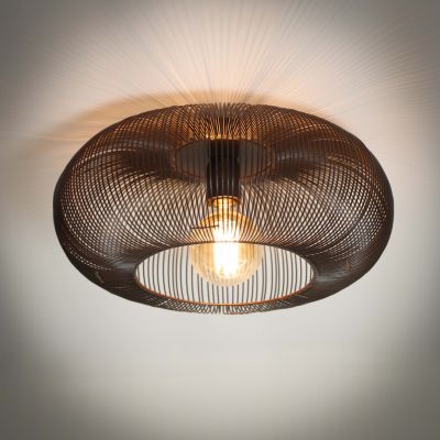 Lámpara de techo Ø43 cobre twist / Níquel negro