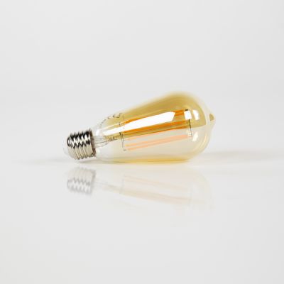 Fuente de luz LED ST64 filamento gota - Vidrio ámbar