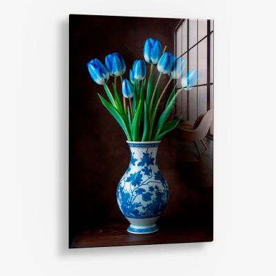 Blue Tulips – Vidrio
