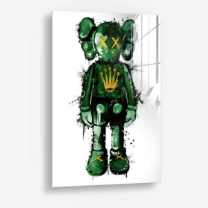 Green BearbrickGlass-Detail-1